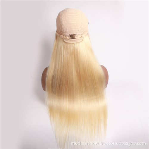 Blonde 613 Straight lace frontal wig, wholesale 613 blonde wig 613 virgin human hair lace frontal wig human hair
